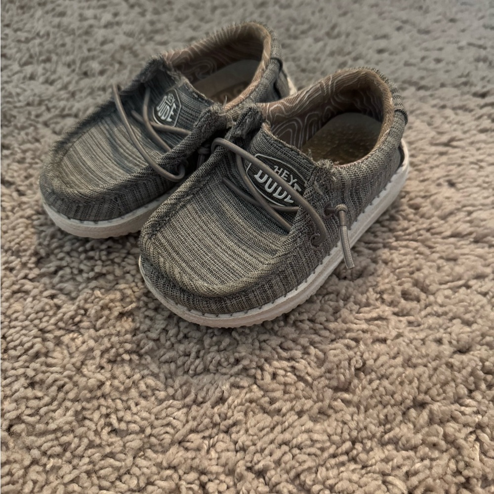 Toms Kids Gray Moccasins